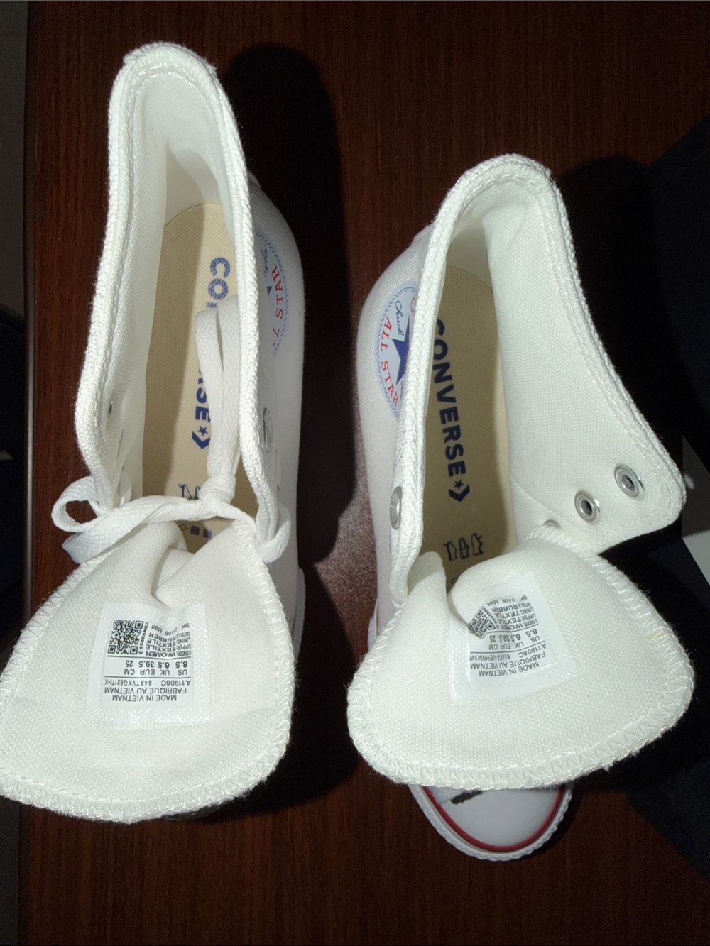 White High-Top hidden wedge Chucks - Picture 7 of 12